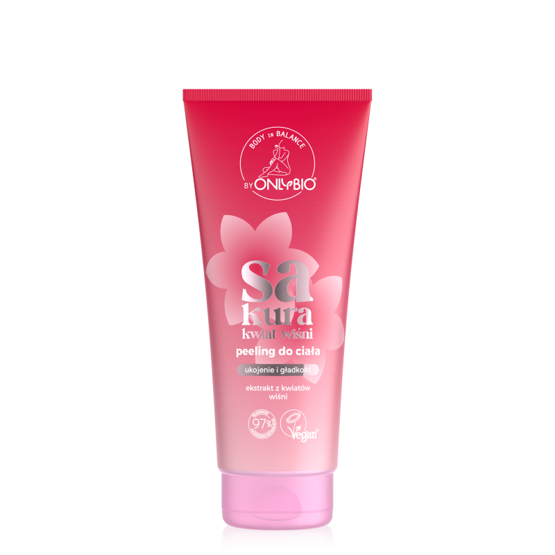 Body in Balance by ONLYBIO Peeling do ciała Sakura kwiat wiśni 200ml Redesign 2026