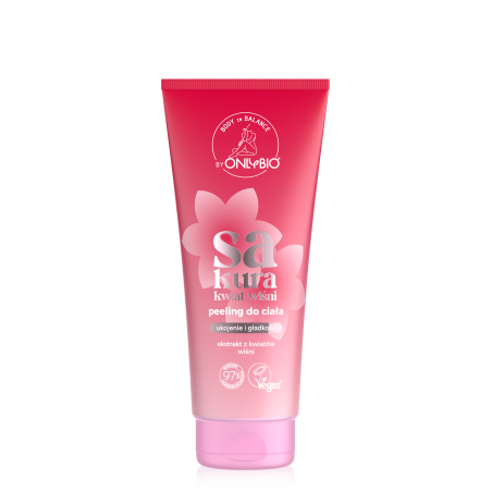 Body in Balance by ONLYBIO Peeling do ciała Sakura kwiat wiśni 200ml Redesign 2026