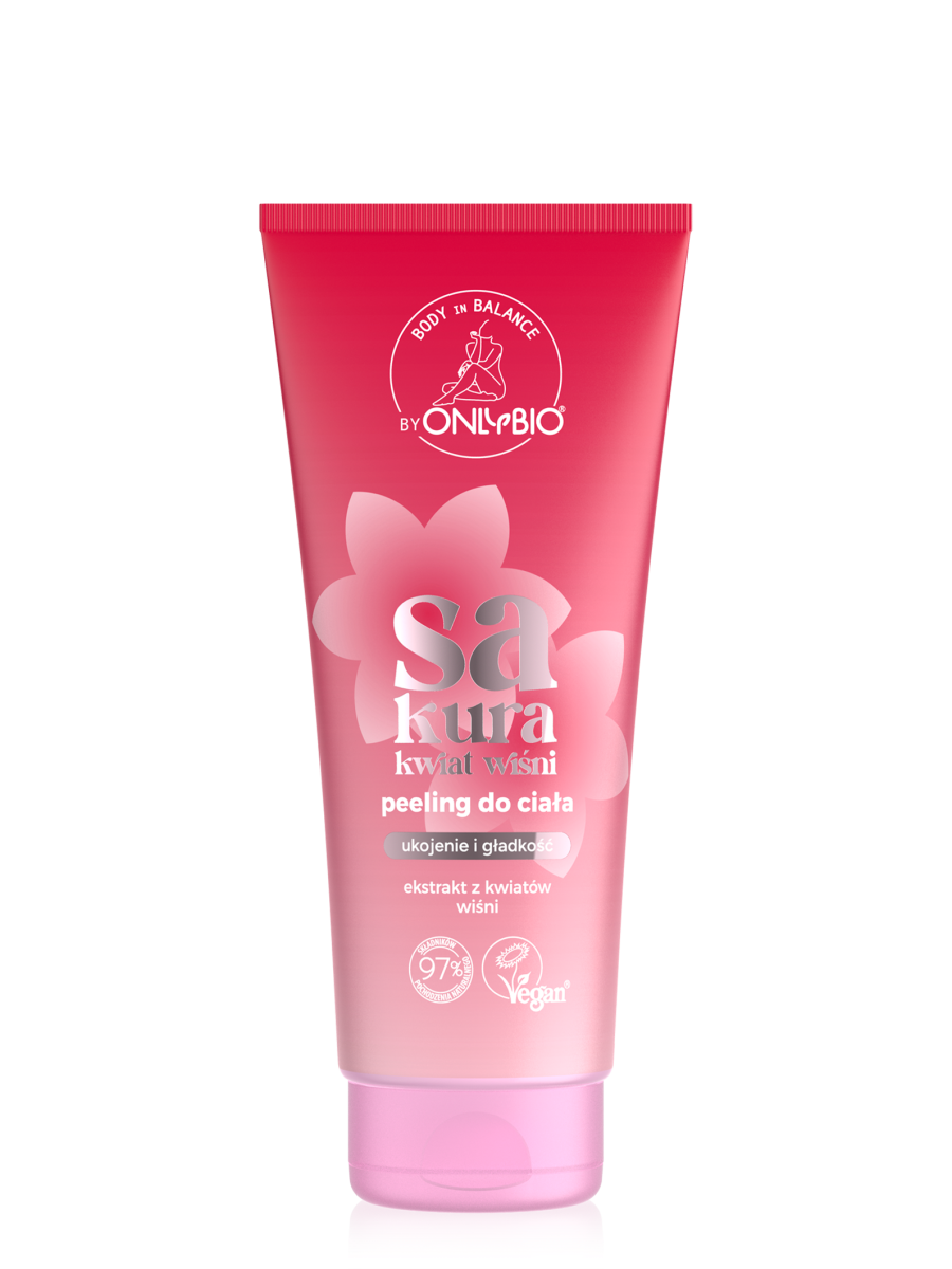 Body in Balance by ONLYBIO Peeling do ciała Sakura kwiat wiśni 200ml Redesign 2026